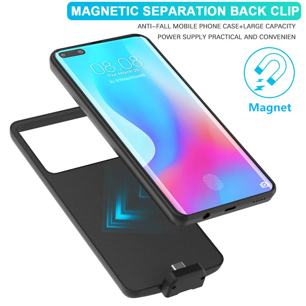 Чехлы с зарядным устройством NTSPACE для Huawei P40 Pro чехол на 5000 мАч Магнитный внешним