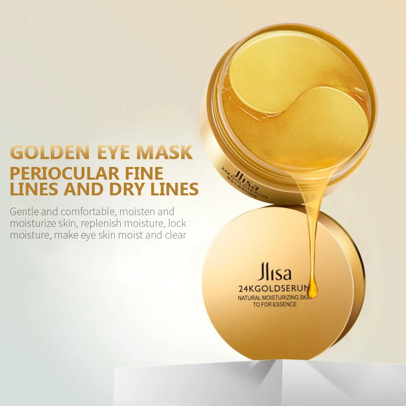 

60 шт. Маски для глаз золото увлажняющий антивозрастной морские водоросли Crystal коллагеновая маска для глаз патч, устраняет темные круги возл...