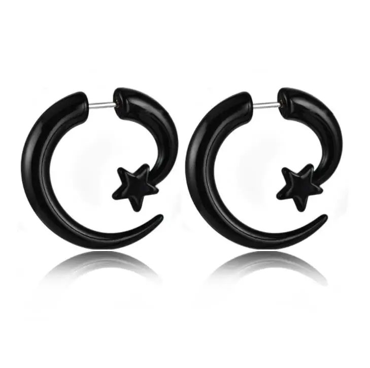 Пистолет 1 пара панк Племенной спираль Поддельные Приборы из акрила сужается