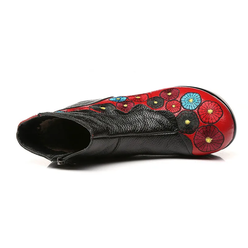 Женские ботильоны из натуральной кожи на высоком каблуке Gykaeo винтажные ручной