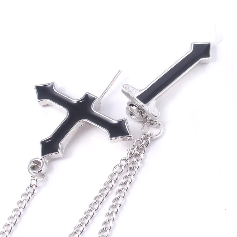 Эффектные корейские серьги кресты в стиле панк для женщин и мужчин модные