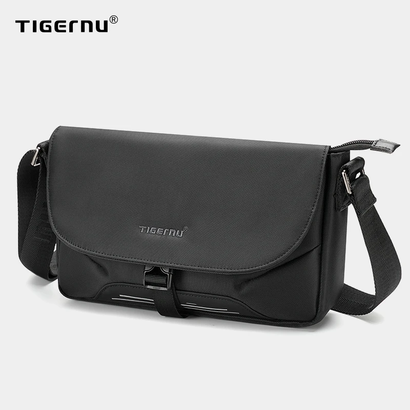 Повседневная сумка на плечо Tigernu для мужчин мессенджеры с USB зарядкой