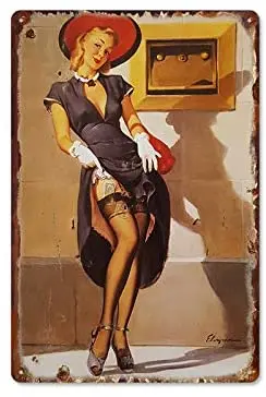 

Stockings Sign Sexy Sign Man Cave Decor Rectangle Metal Tin Sign Decoration Vintage Metal Paintings Pub Club Garage Cafe