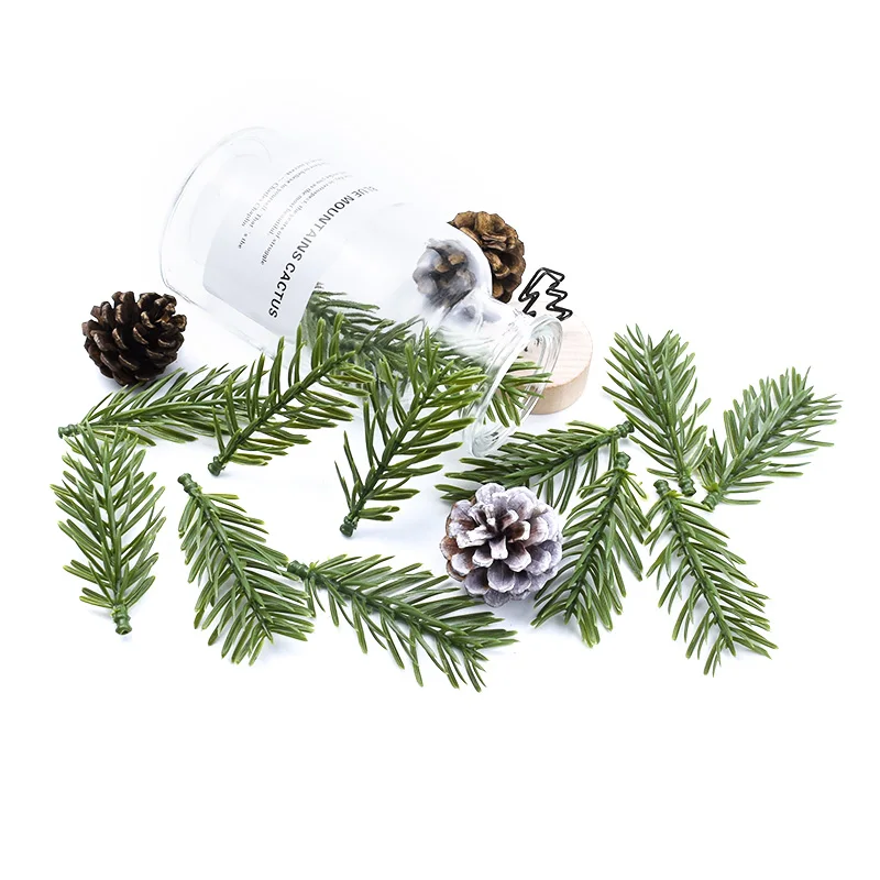 10 шт. искусственные растения свадебные декоративные цветы Рождественский венок украшения дома аксессуары diy Подарочная коробка для конфет пластиковая сосна