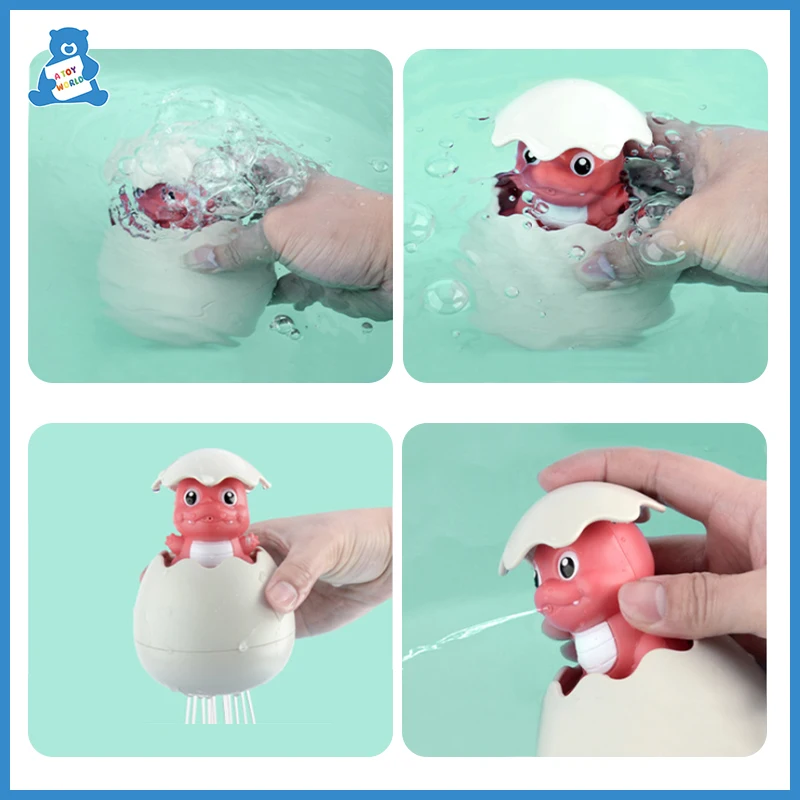 Детские игрушки для ванной утка динозавр яйцо распылитель воды спринклер душа