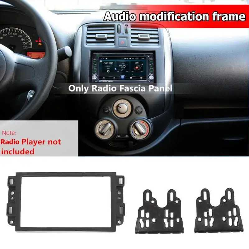 2 Din Car Stereo Install Dash Panel ABS Mounting Frame Trim Kit for Gentra |