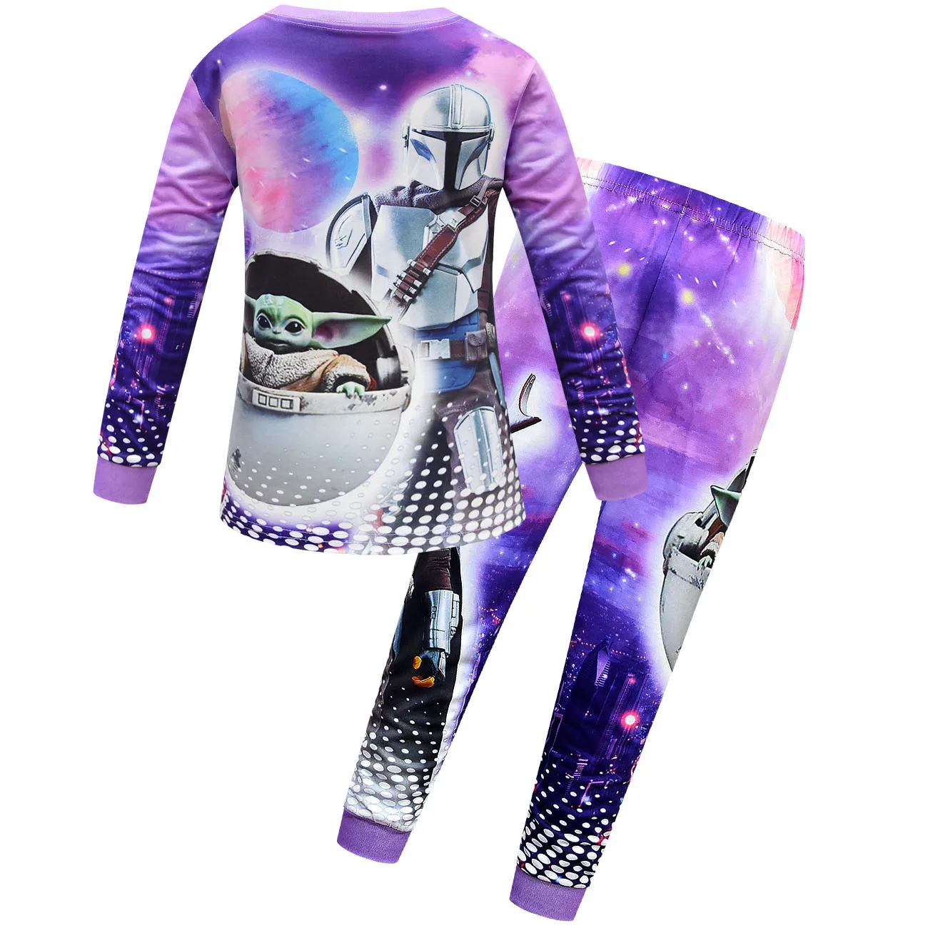 3D Детские йода Мандалорское детская одежда для сна пижама маленькой девочки на