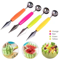 1pcs creative fruit carving knife watermelon baller ice cream dig ball scoop spoon baller diy assorted cold dishes tool