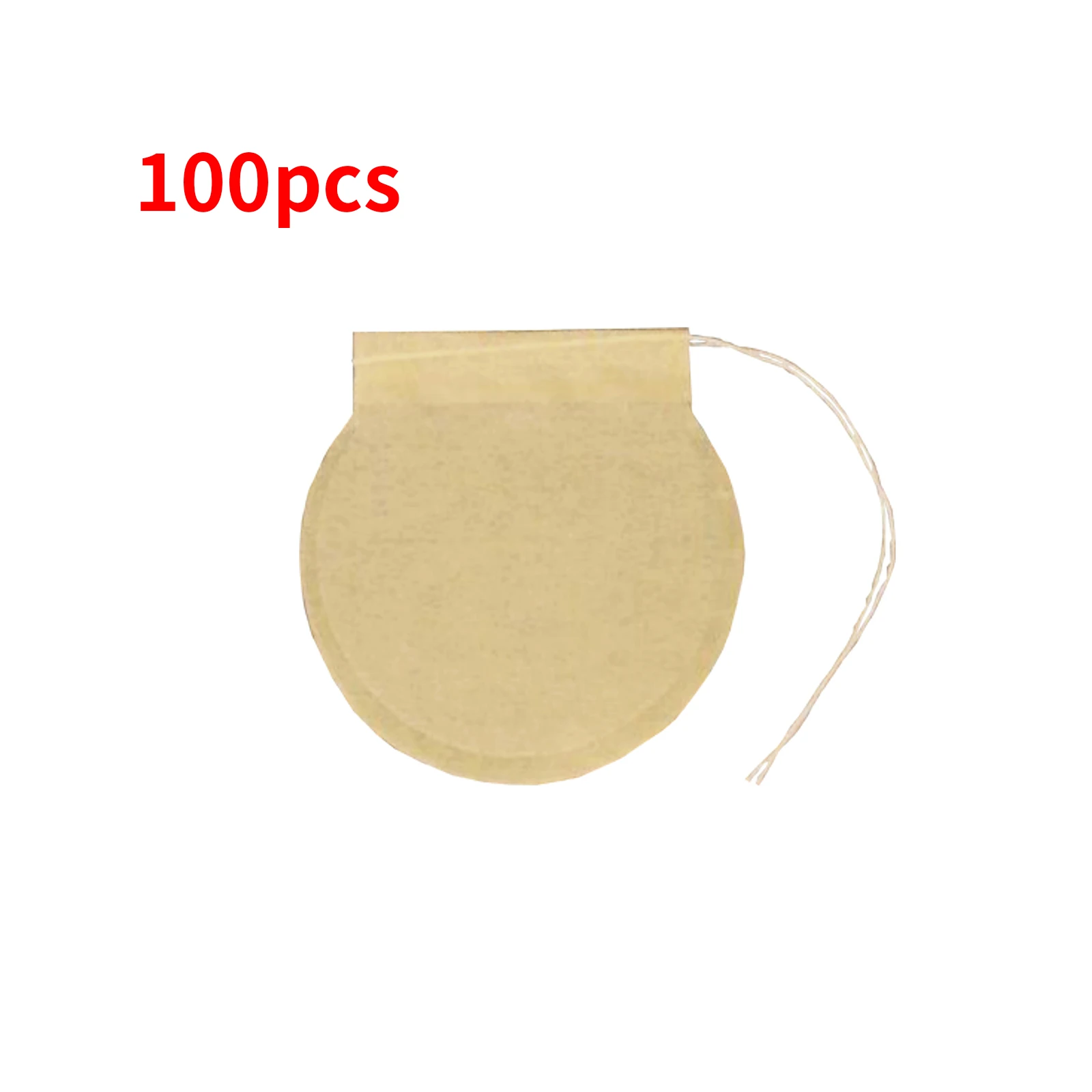 

100 шт. Одноразовые Круглые фильтрующие бумажные пакетики из древесной целлюлозы, чайный пакетик для кофе, листового чая, чайного порошка