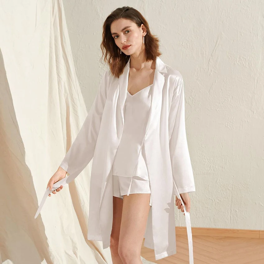 

Женская Однотонная ночная рубашка с V-образным вырезом и шортами