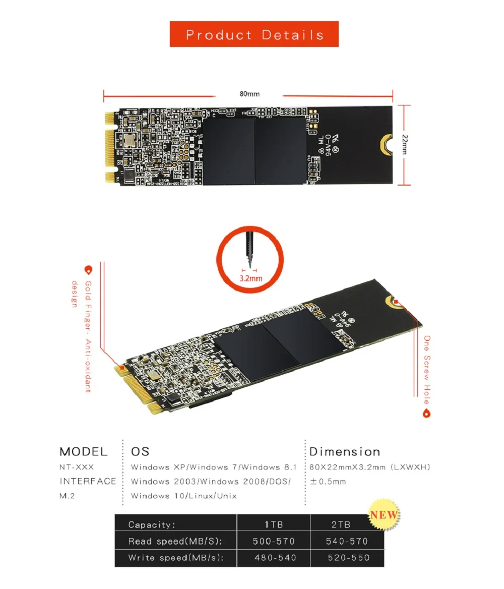 KingSpec оригинальный 256 ГБ 1 ТБ M.2 SATA SSD 2280 мм ssd NGFF Внутренний твердотельный