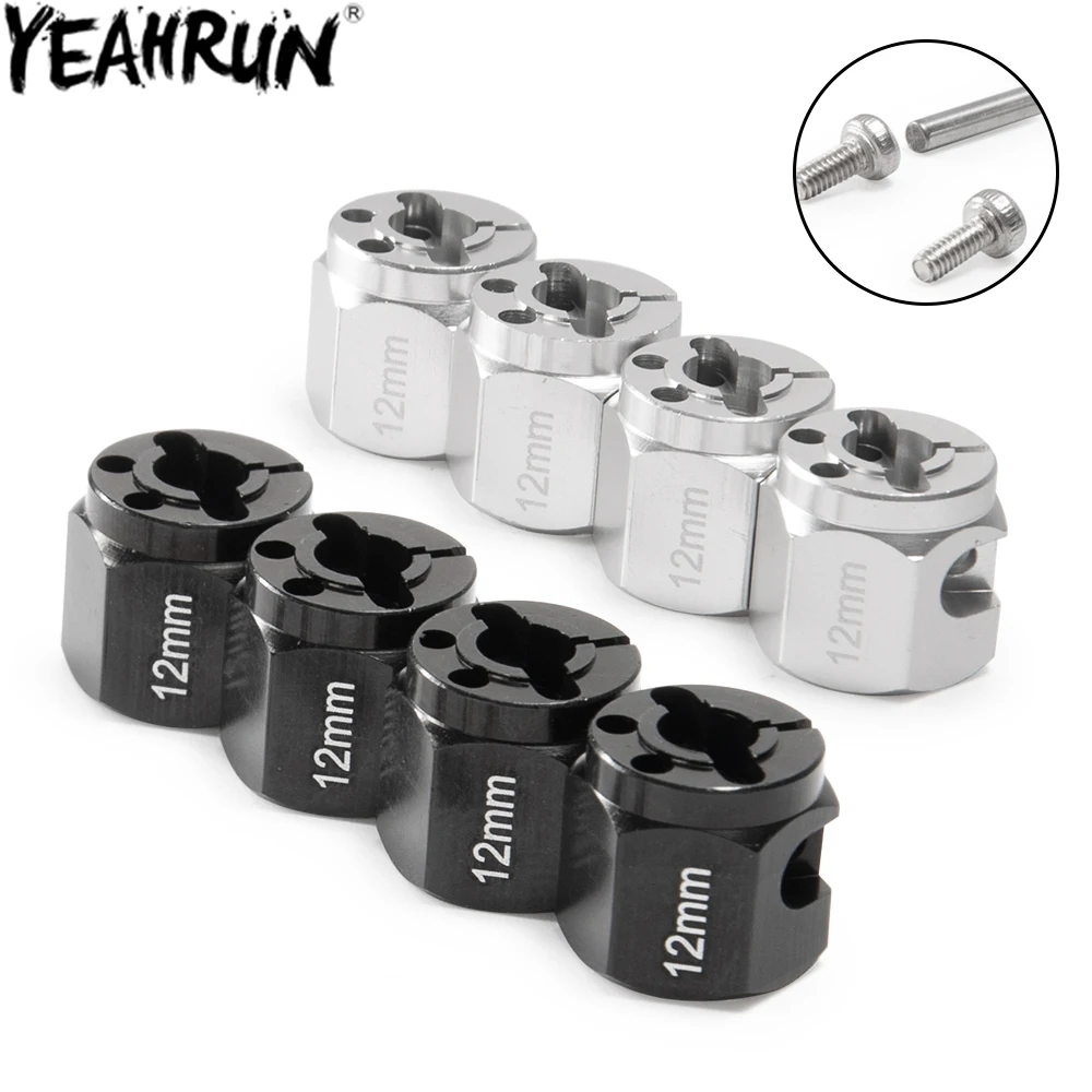 

YEAHRUN 4 шт. 12 мм адаптер для шестигранной ступицы колеса для 1:10 Axial SCX10 RC Crawler автомобильный шестигранный адаптер обновленные аксессуары