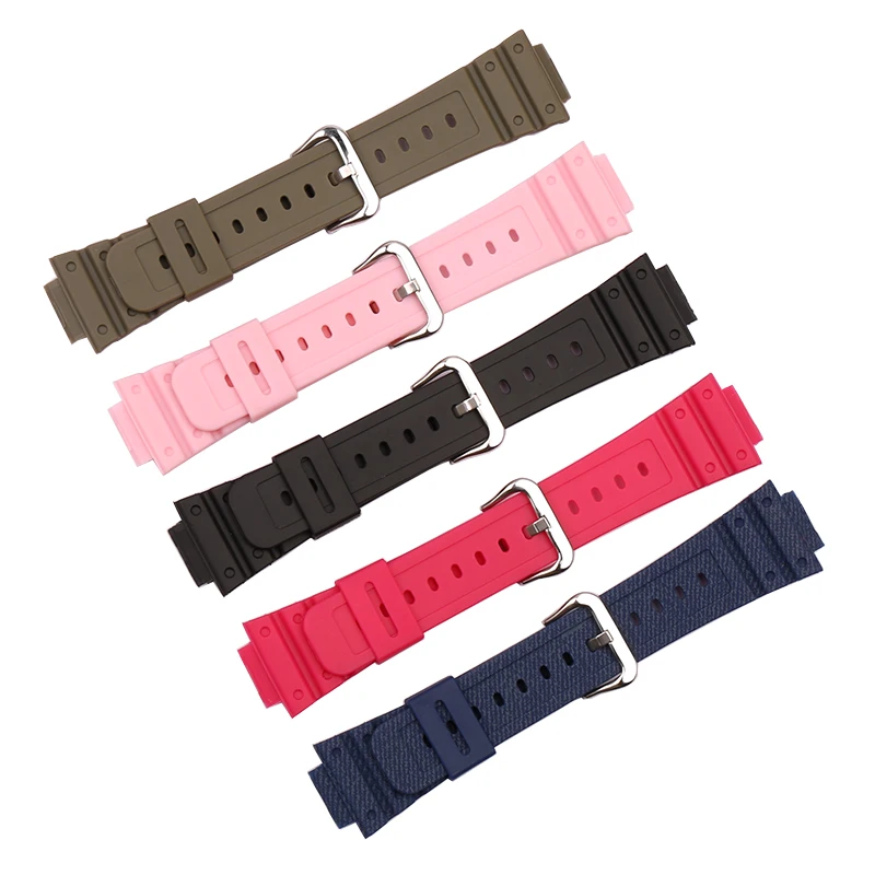 

Resin strap pin buckle watch accessories for Casio G-SHOCK DW5600 6900 GW-5000 M5610 sports waterproof silicone strap men's ladi