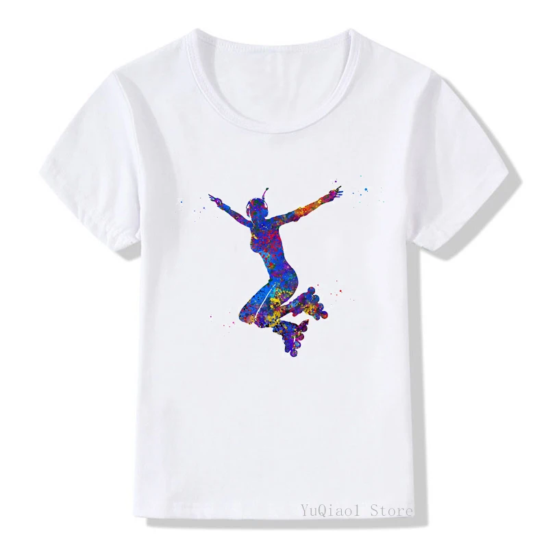 

Girls Clothes White T Shirt Fashion Print Kids Girl Short Sleeve T-shirt Dancer Tops Toddler Casual Boys Tee Clothes 2021