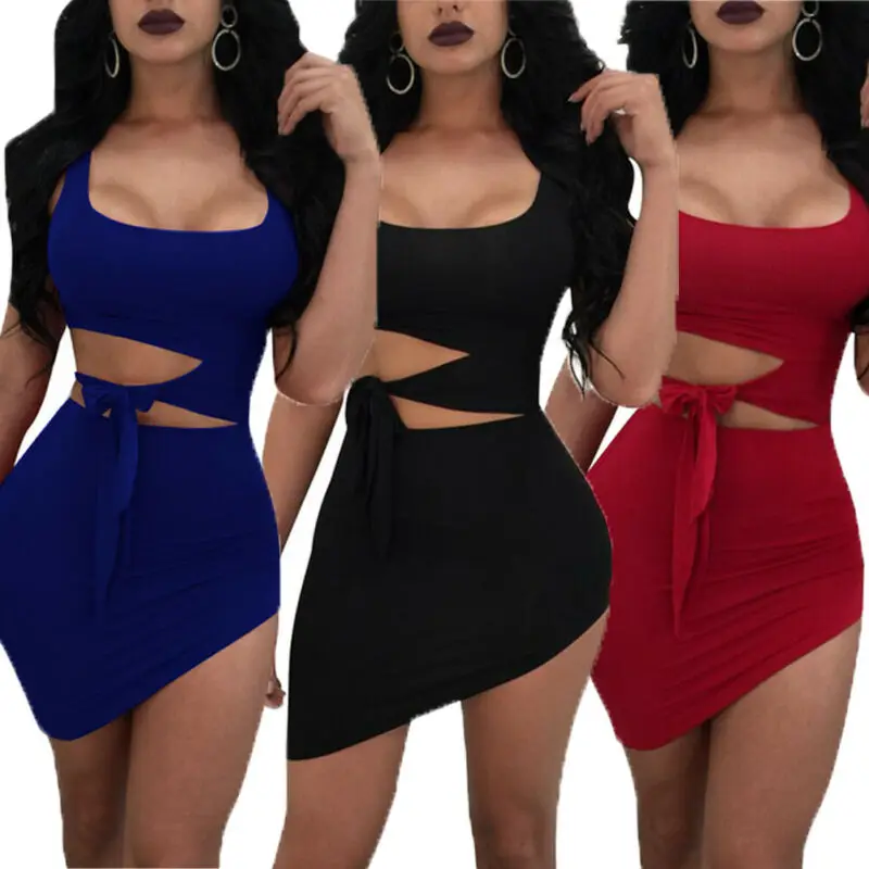 UK Sexy Women Lady Bandage Bodycon Evening Party Cocktail Club Short Mini Dress |