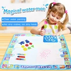 Большой размер 100*100 см волшебная акварель коврик с эва штампы волшебные ручки письмо Обучающие игрушки Дети Развивающие игрушки Рождественский подарок