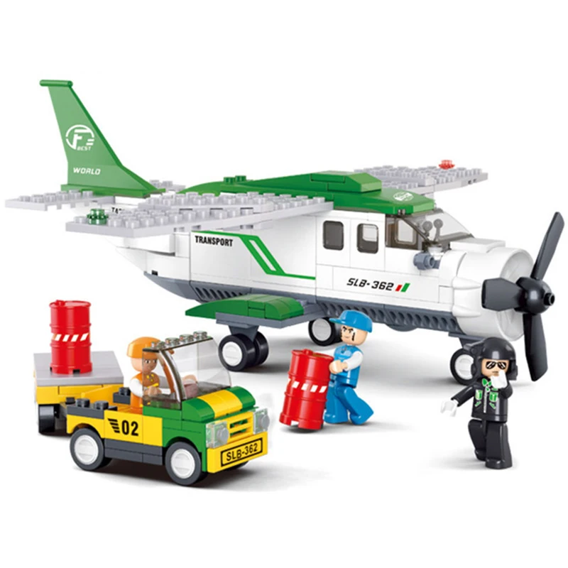 

High-tech City Aviation Civil Small Transport Aircraft Passenger Plane Building Blocks Model Bricks Set Boys Kids Toys Gift