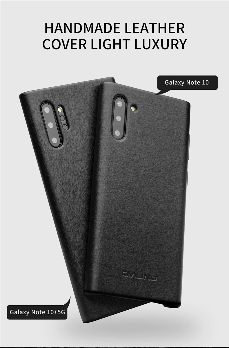 QIALINO модный подлинный кожаный тонкий чехол для samsung Galaxy Note 10 Роскошный ультра тонкий чехол для Galaxy Note 10 Plus 5G