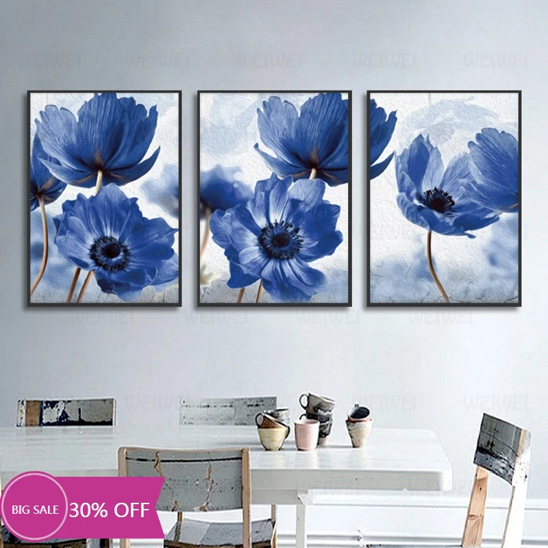 

Art Scandinavian Flower Poster Home Decor Canvas Painting Wall Art Posters And Prints Wall Pictures For Living Room Decoration