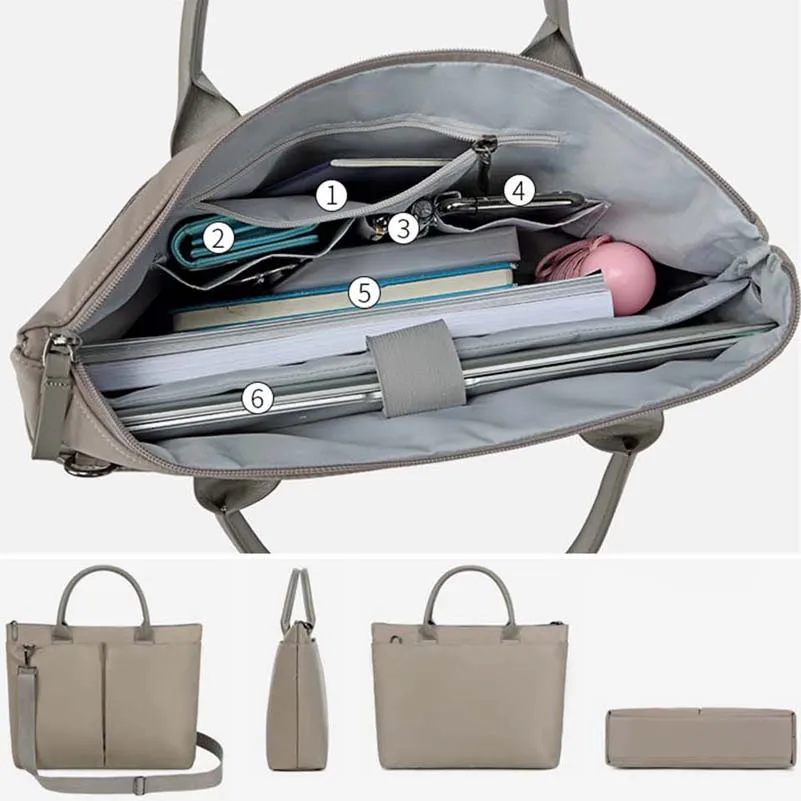 Women Handbag Large Capacity Business Briefcase Bag For Documents Laptop Bags Female Crossbody Computer Bag 13 14 15 Inch