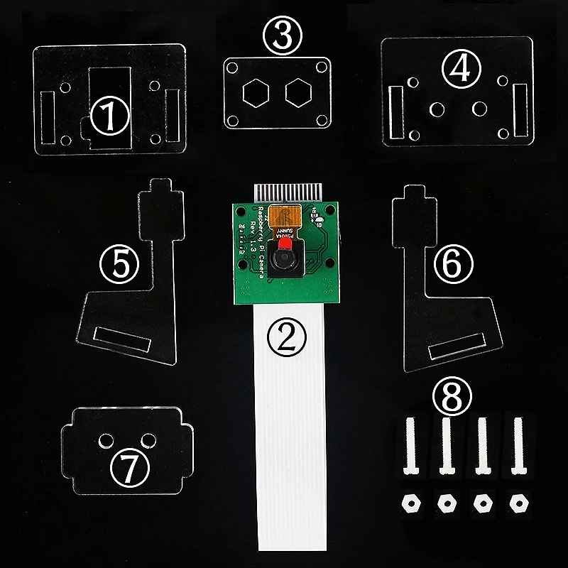 

Promotion--Ov5647 Mini Camera Acrylic Holder Transparent Webcam Bracket For Raspberry Pi 3 Camera