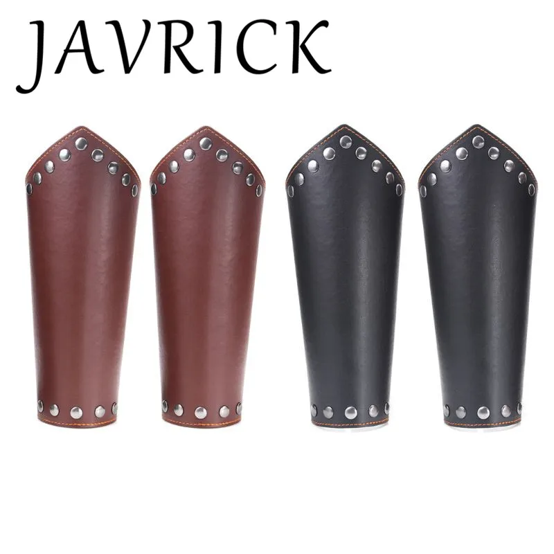 

2 шт Искусственная Кожа Защита для рук мужская кожаная перчатка наручи средневековый наручей Хэллоуин костюм вечерние реквизит ювелирные и...