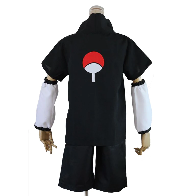 Аниме Косплэй костюм героя мультфильма Саскэ Утиха цвет синий черный Большие