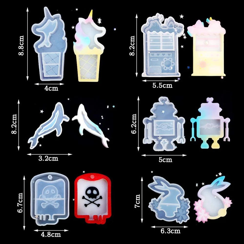 12 стилей шейкер зыбучий песок смола литье силиконовые формы Тыква Форма