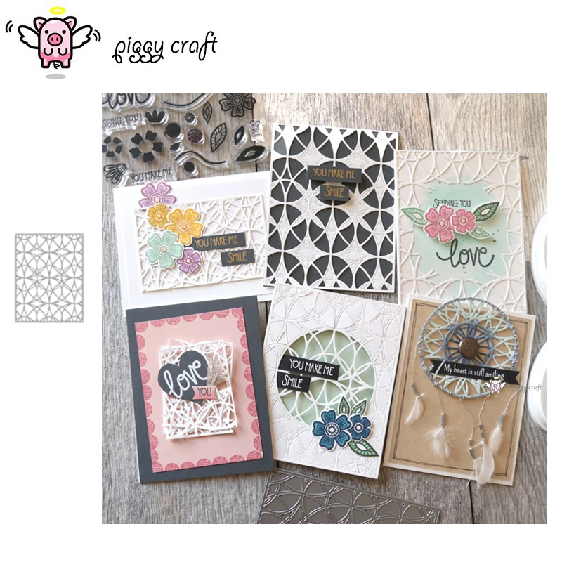 

Piggy Craft metal cutting dies cut die mold Irregular ring frame Scrapbook paper craft knife mould blade punch stencils dies