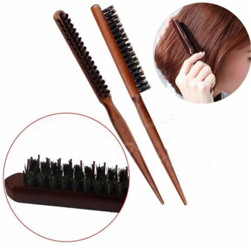 

Professional Salon Teasing Back Hair Brushes Wood Slimline Comb Hair Brush Extension Hairdressing Styling Tools DIY Kit