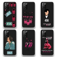 korean hot movies squid game phone case for samsung galaxy note20 ultra 7 8 9 10 plus lite m51 m21 m31s j8 2018 prime