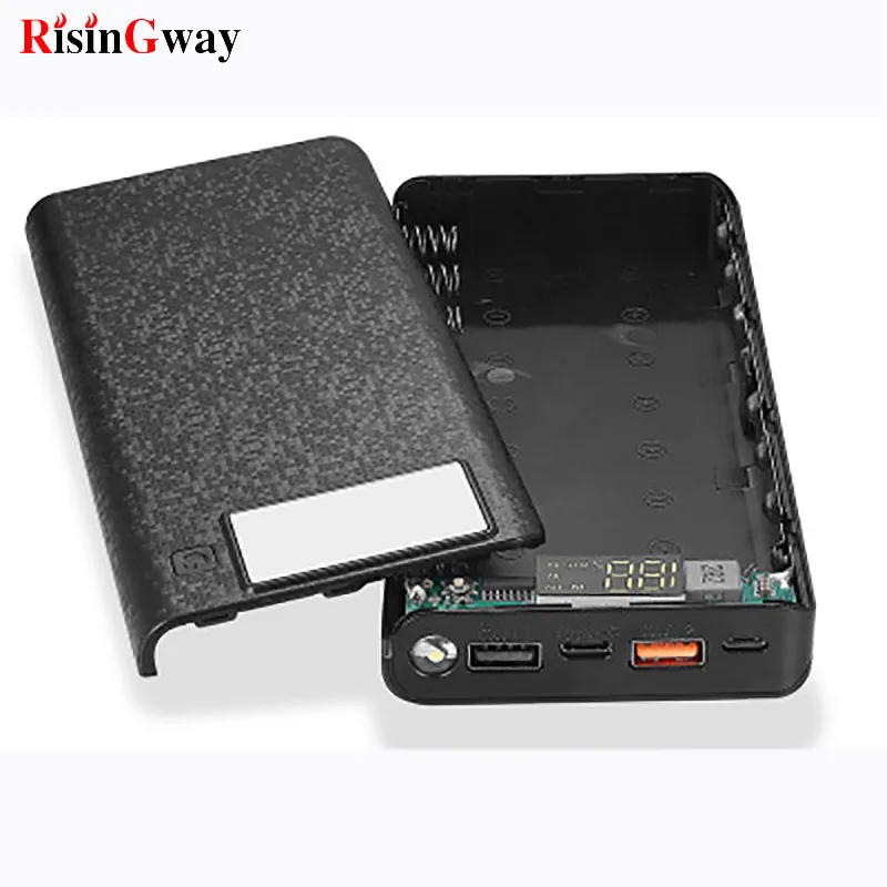 20000 мАч цифровой дисплей Powerbank корпус 8*18650 Батарейный блок DIY Micro Type-C USB мобильный