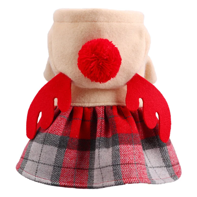 

New Dog Cat Christmas Dress Hoodie Elk Design Pet Puppy Coat Jacket for Dogs Cats Small Medium