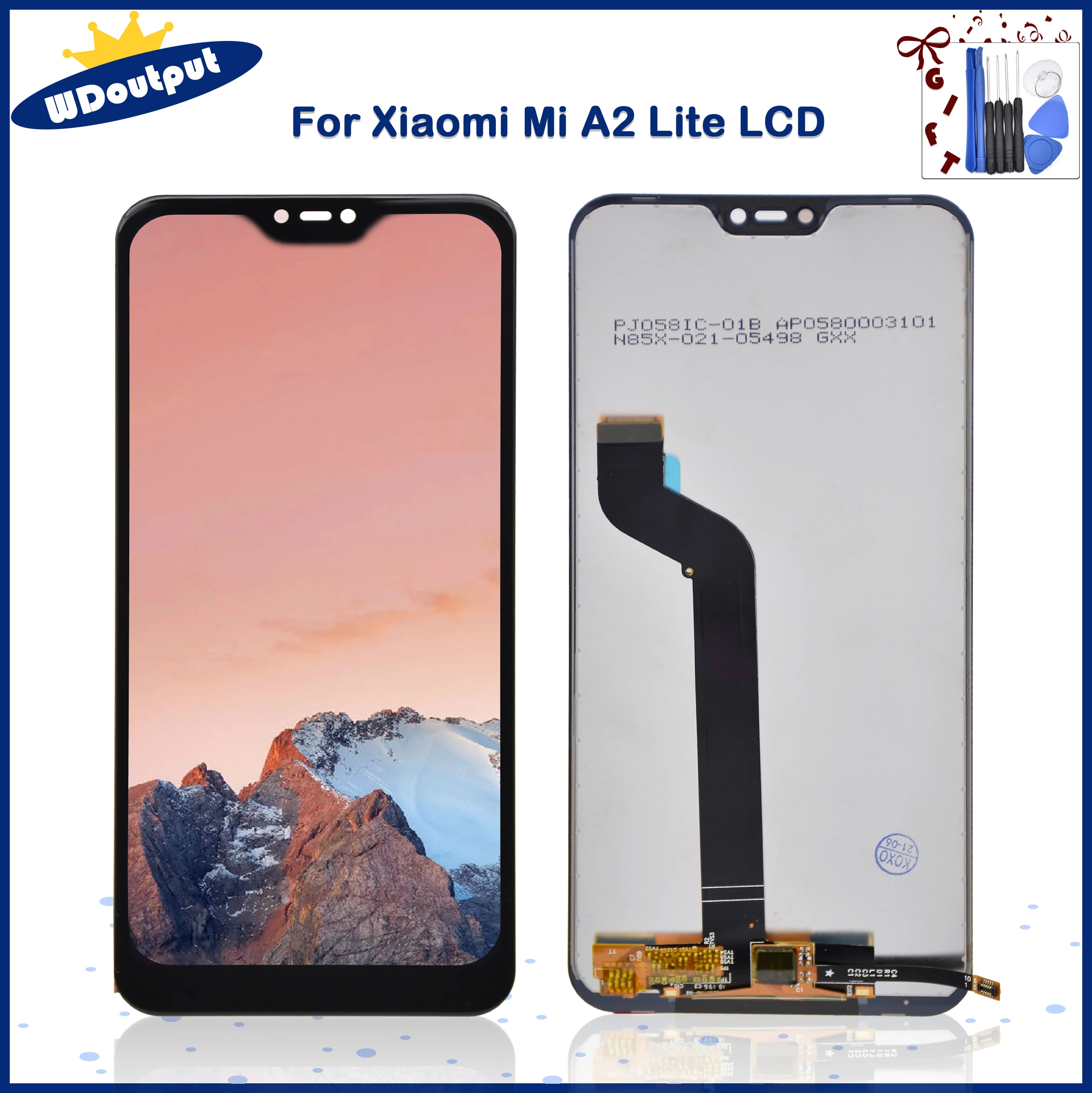 

Оригинальный ЖК-дисплей для Xiaomi Mi A2 Lite с рамкой дигитайзер дисплей сенсорный экран Замена для Xiaomi Redmi 6 Pro дисплей