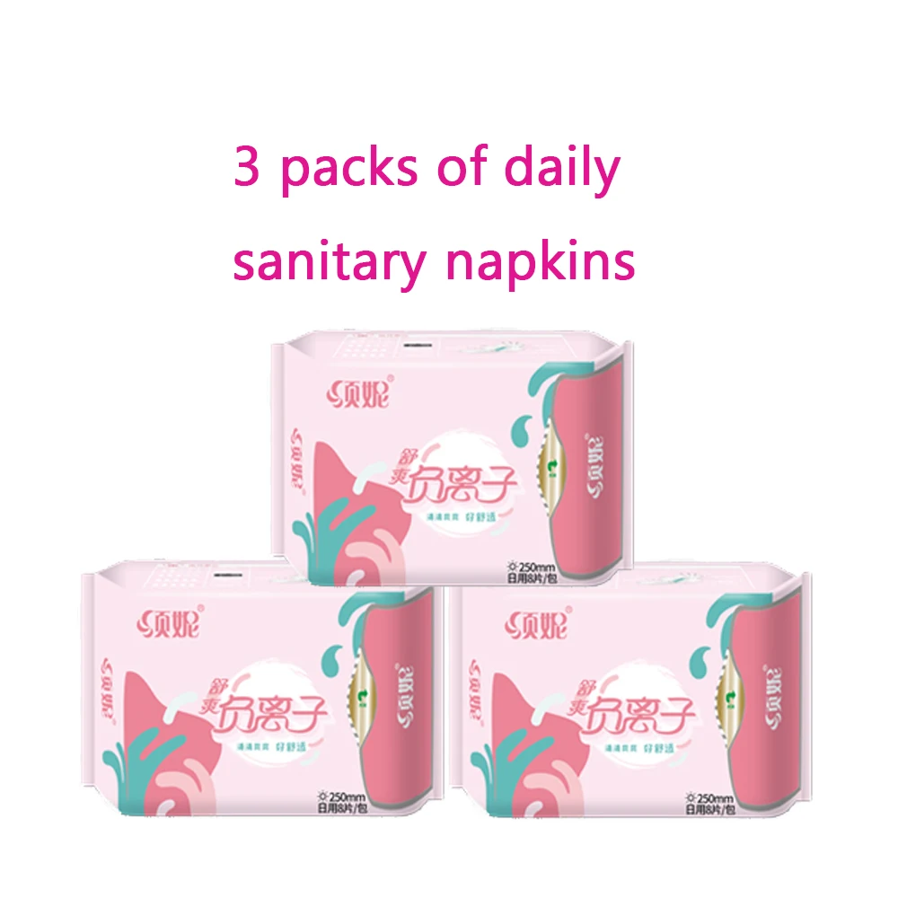 

3pack negative ion menstrual pad anionic Daily sanitary napkins feminine sanitary pad lady panty lining organic sanitary napkin