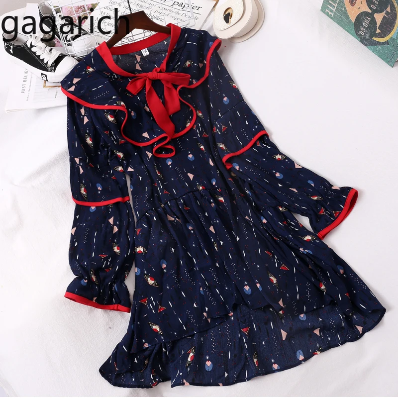 Gagarich/платье в корейском ретро стиле женское Свободное платье с длинными рукавами