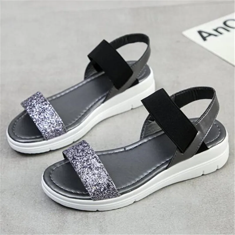 

Сандалии женские на плоской подошве, повседневные босоножки на толстой подошве, модная обувь для взрослых, лето 2021