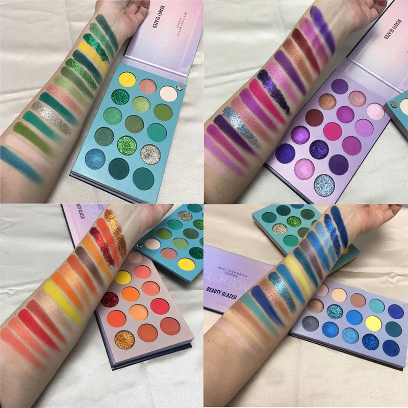 

60 Colors Mattes Shimmers Beauty Glazed Palette High Pigmented Color Board Eyeshadow Palette