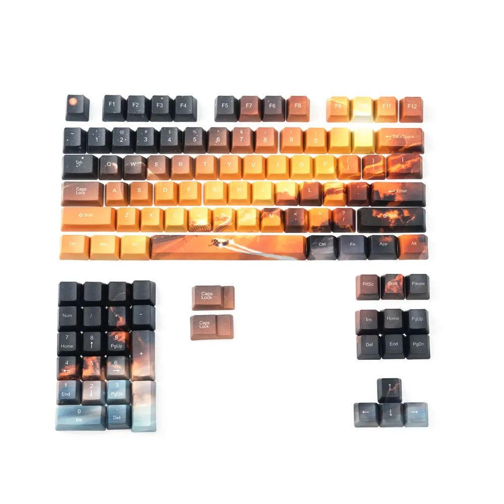 Сатурн Keycap PBT сублимационная механическая клавиатура 110 Keycaps OEM профиль