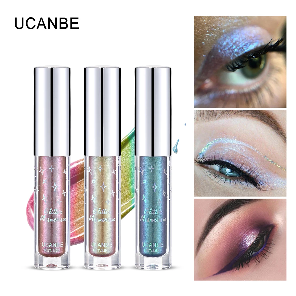 Ucanbe блестящие жидкие тени для век металлическое мерцание макияж