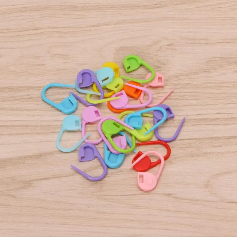 

20Pcs Colorful Knitting Stitch Markers Crochet Locking Tool Craft Ring Holder 32CC
