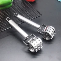 kitchen stainless steel patty makers steak needle meat hammer used for steak chicken meat pounder with comfortable handle