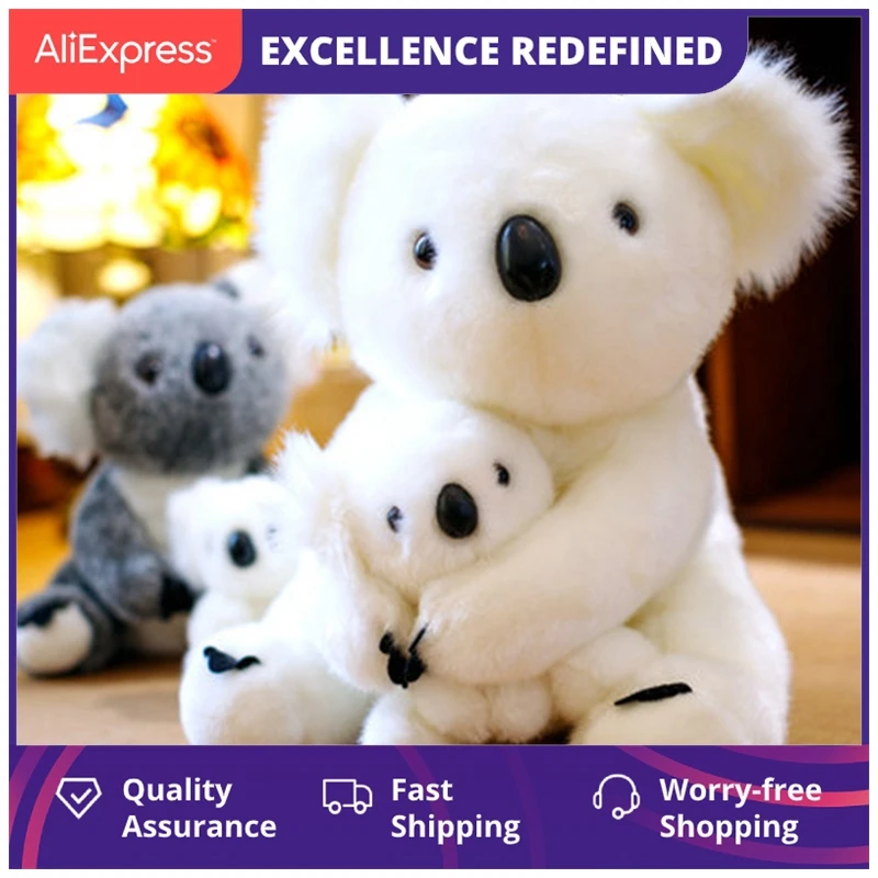 

Супермилая яркая искусственная кукла, игрушка, плюшевая игрушка, медведь коала, марионетка, сопровождающая ребенка кукла, подарок на день р...