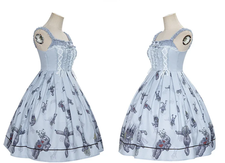 

Depressed Doll ~ Gothic Lolita JSK Dress with Vest