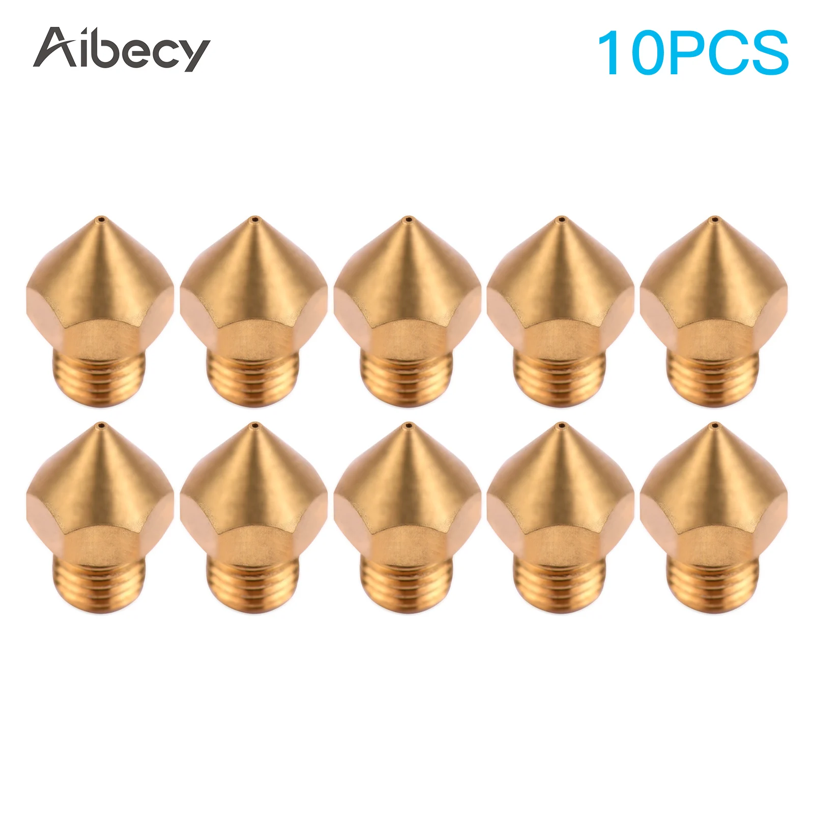 

Aibecy 1/3/5/10pcs Hotend Extruder Brass Nozzle 0.4mm Printer 3D Printer Parts for CR-10S Pro 3D Printer 1.75mm Filament