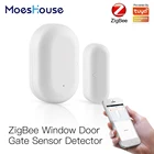 Tuya ZigBee умный дверной датчик для ворот детектор умная домашняя система охранной сигнализации умная жизнь Tuya App дистанционное управление