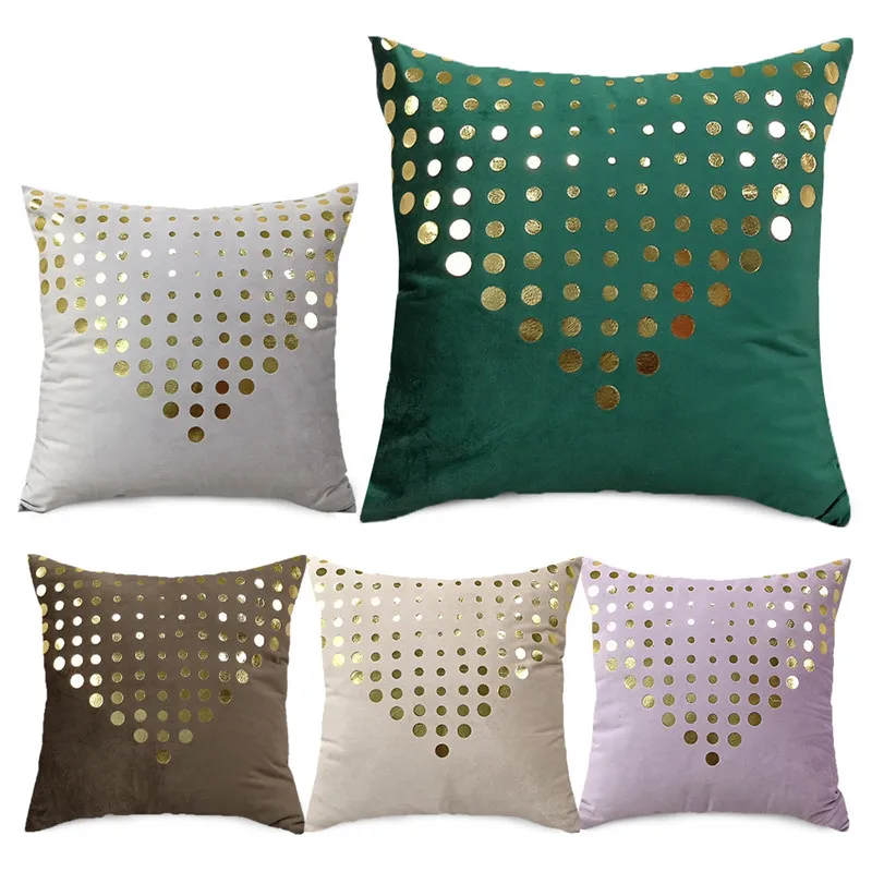 Декоративная наволочка в горошек Fuwatacchi наволочки из бархатной ткани с золотой