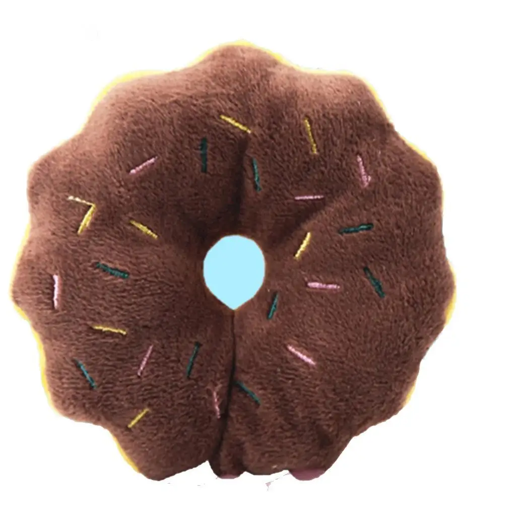 coffee donut 11 Стиль Многоцветный собака кошка игрушка плюшевые игрушки кукла играть звук игрушки современная новая мода забавная креативная игрушка для собак - Цвет: coffee donut