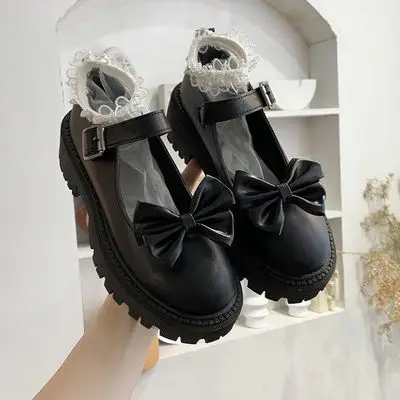 Туфли Лолиты в стиле Женские туфли лодочки Мэри Джейн Лакированные кожаные с