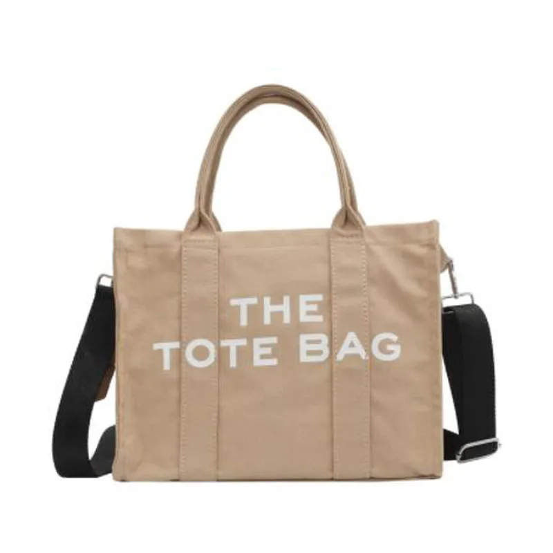 

2021 New Korean Fashion Letter Print Large Canvas Tote Shopper Bag Women Shoulder Crossbody Bag Female Casual Handbag
